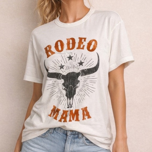 Shannel’s Closet Tops - Rodeo Mama Graphic Cotton Top